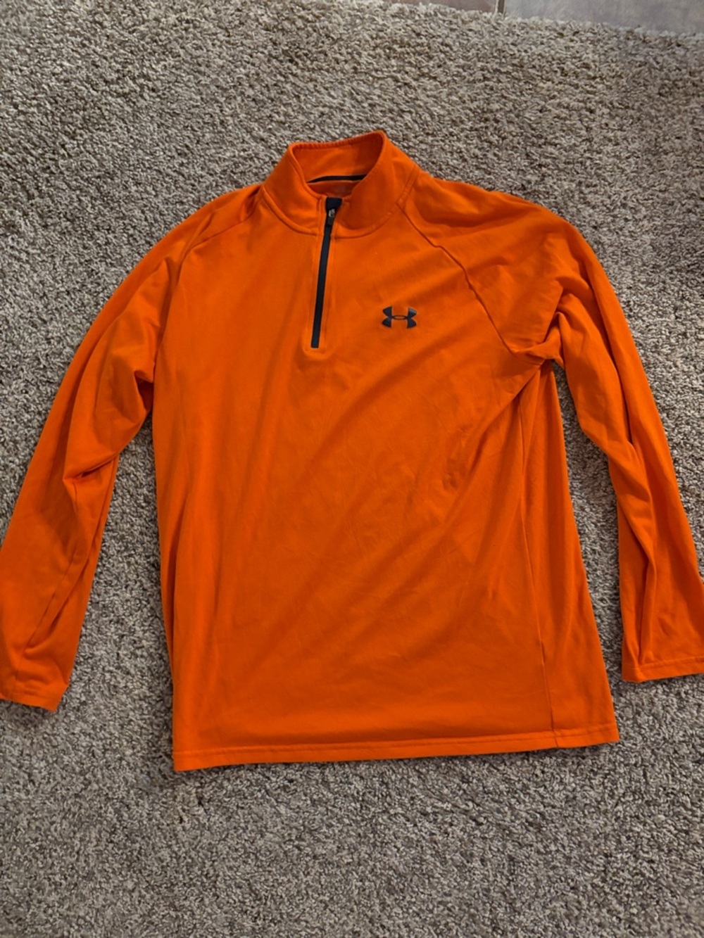 Under Armour Orange Quarter-Zip Long Sleeve Pullover